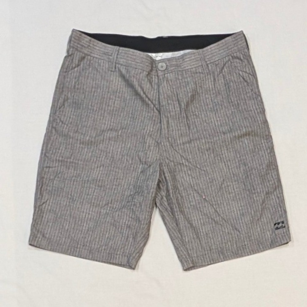 Billabong Men's Grey Pinstripe Hybrid Walkshorts Board Shorts Size 34